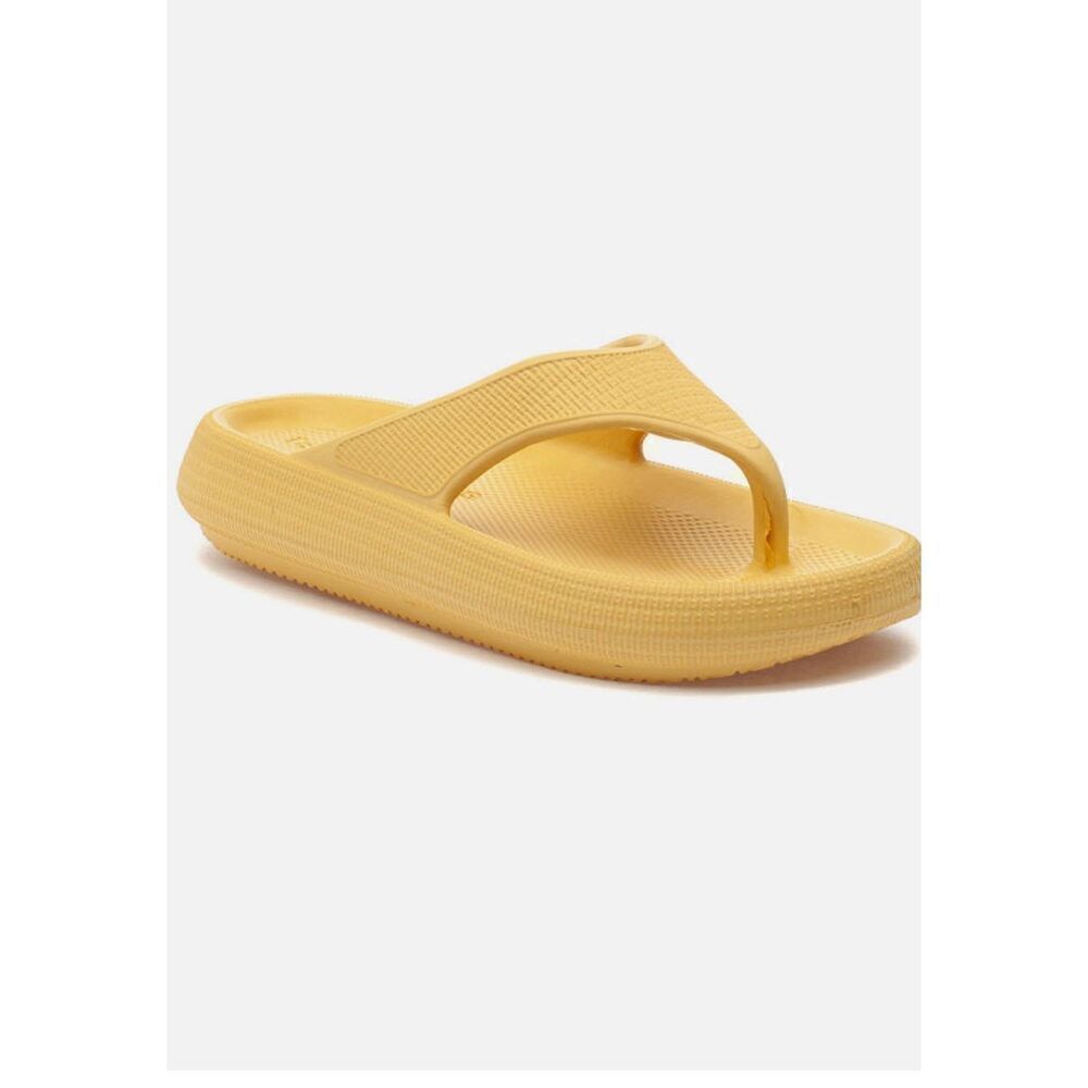 New Beach Slides Sandee Sandal Yellow EVA Size 9